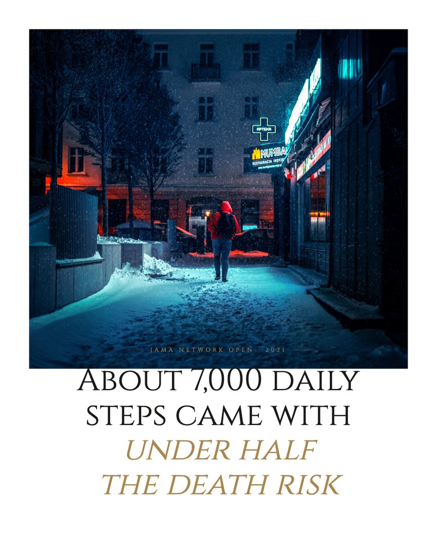 Crescent Discovery Series cover: About 7,000 daily steps came with under half the death risk