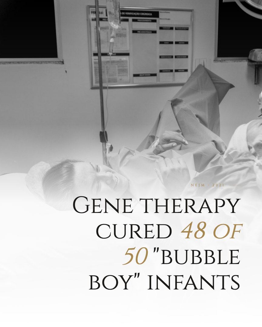 Crescent Discovery Series cover: Gene therapy cured 48 of 50 "bubble boy" infants