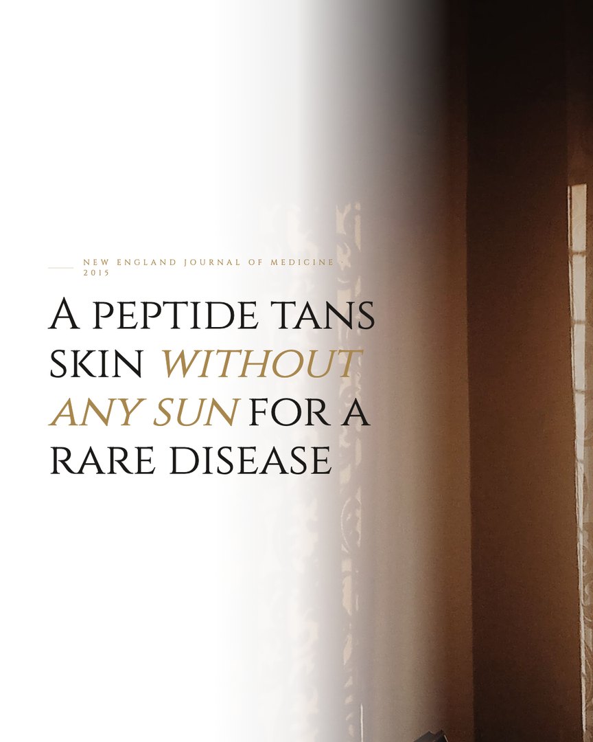 Crescent Discovery Series cover: A peptide tans skin without any sun for a rare disease