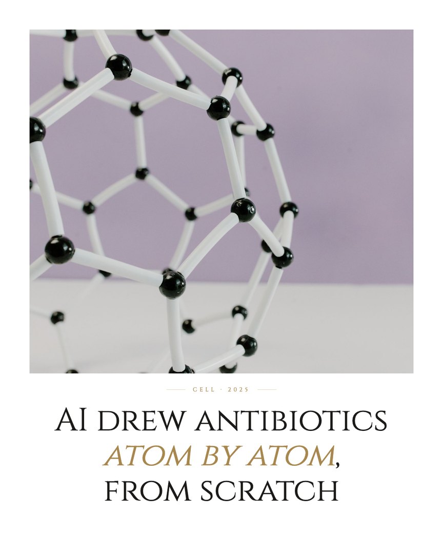 Crescent Discovery Series cover: AI drew antibiotics atom by atom, from scratch