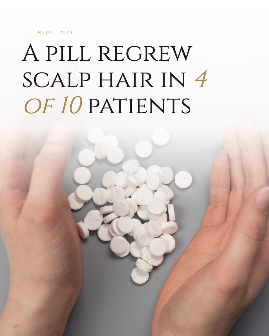 Crescent Discovery Series cover: A pill regrew scalp hair in 4 of 10 patients