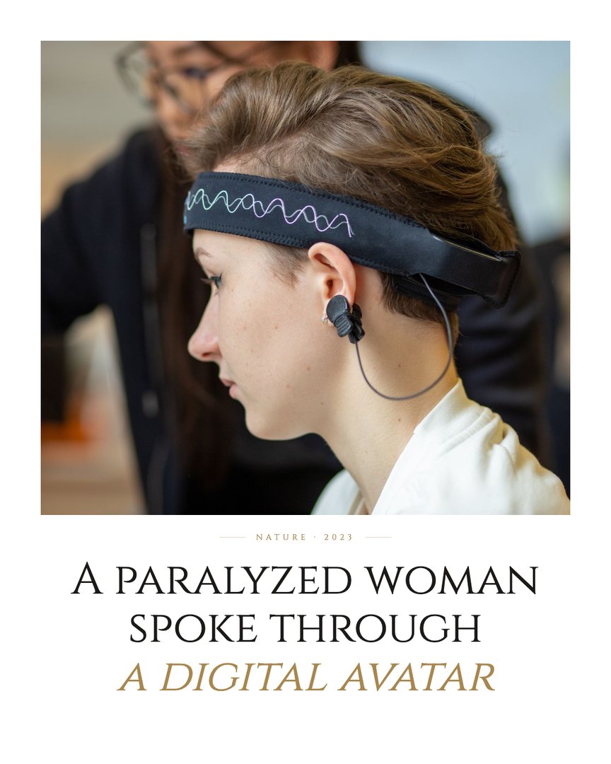 Crescent Discovery Series cover: A paralyzed woman spoke through a digital avatar