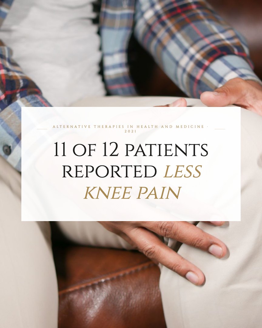 Crescent Discovery Series cover: 11 of 12 patients reported less knee pain