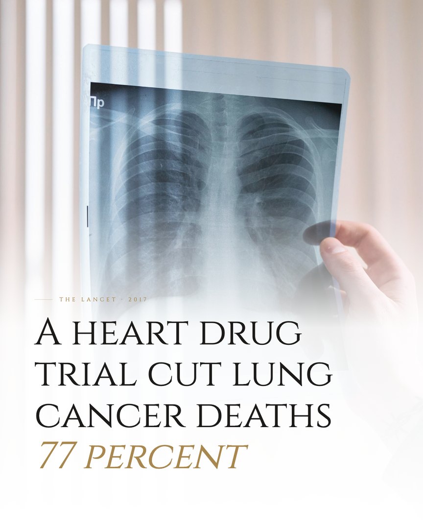 Crescent Discovery Series cover: A heart drug trial cut lung cancer deaths 77 percent