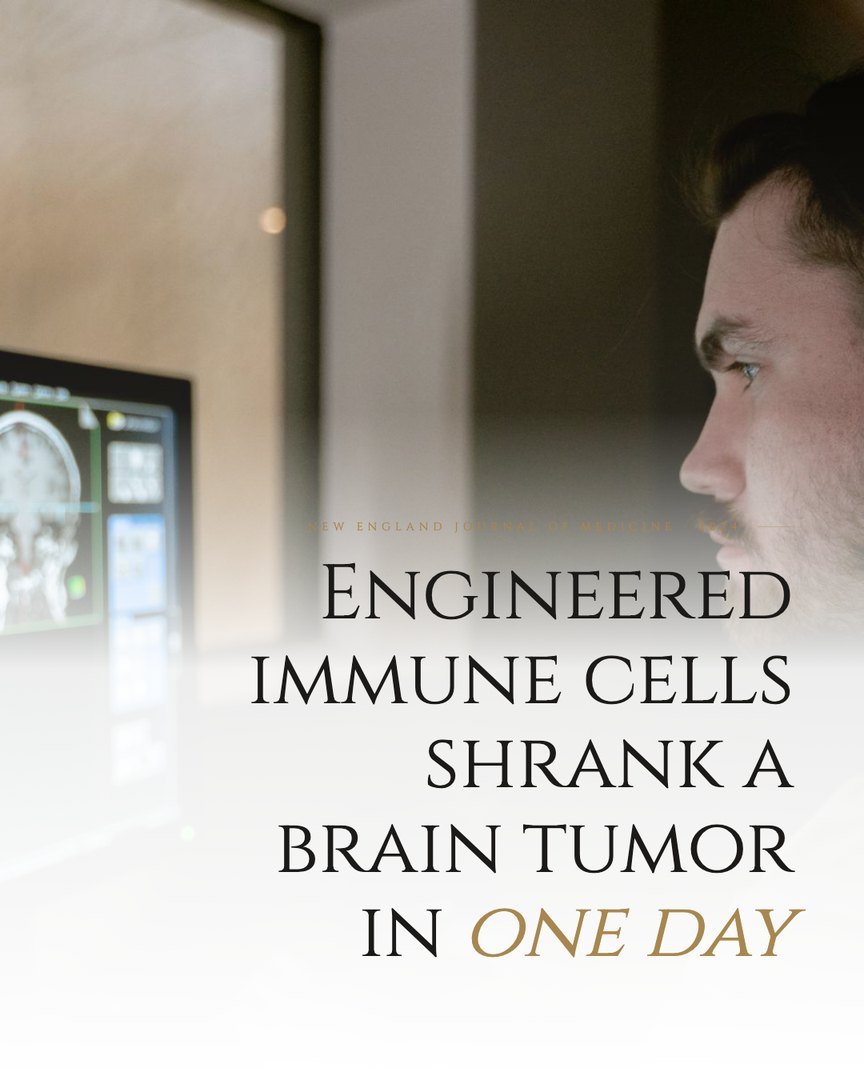 Crescent Discovery Series cover: Engineered immune cells shrank a brain tumor in one day