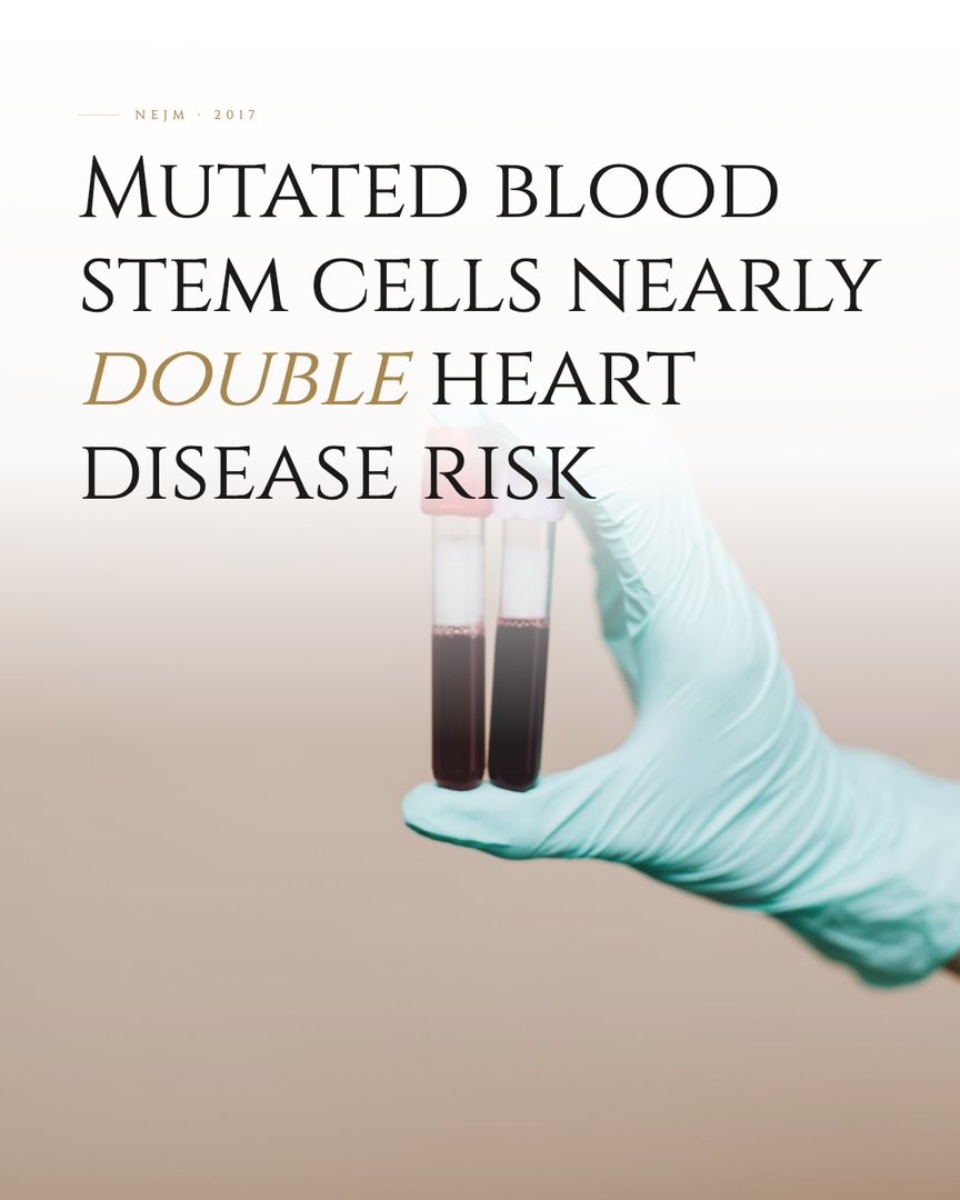 Crescent Discovery Series cover: Mutated blood stem cells nearly double heart disease risk