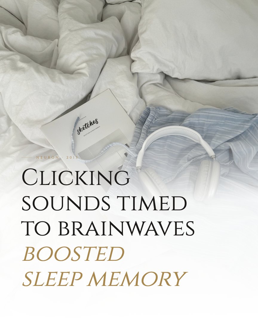 Crescent Discovery Series cover: Clicking sounds timed to brainwaves boosted sleep memory