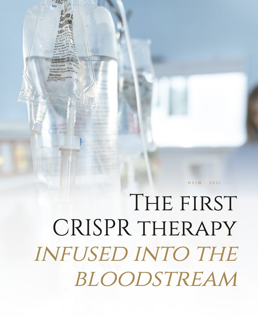 Crescent Discovery Series cover: The first CRISPR therapy infused into the bloodstream