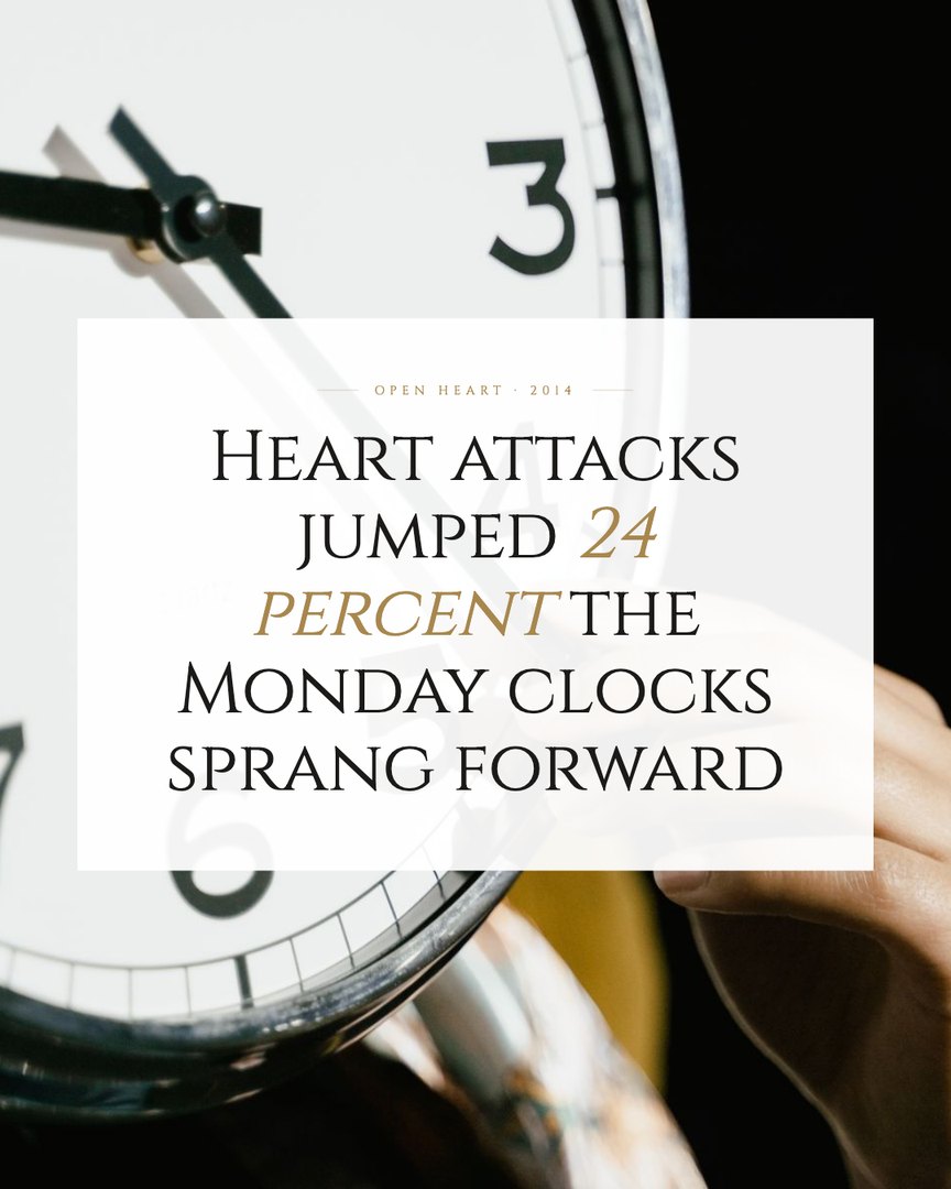 Crescent Discovery Series cover: Heart attacks jumped 24 percent the Monday clocks sprang forward