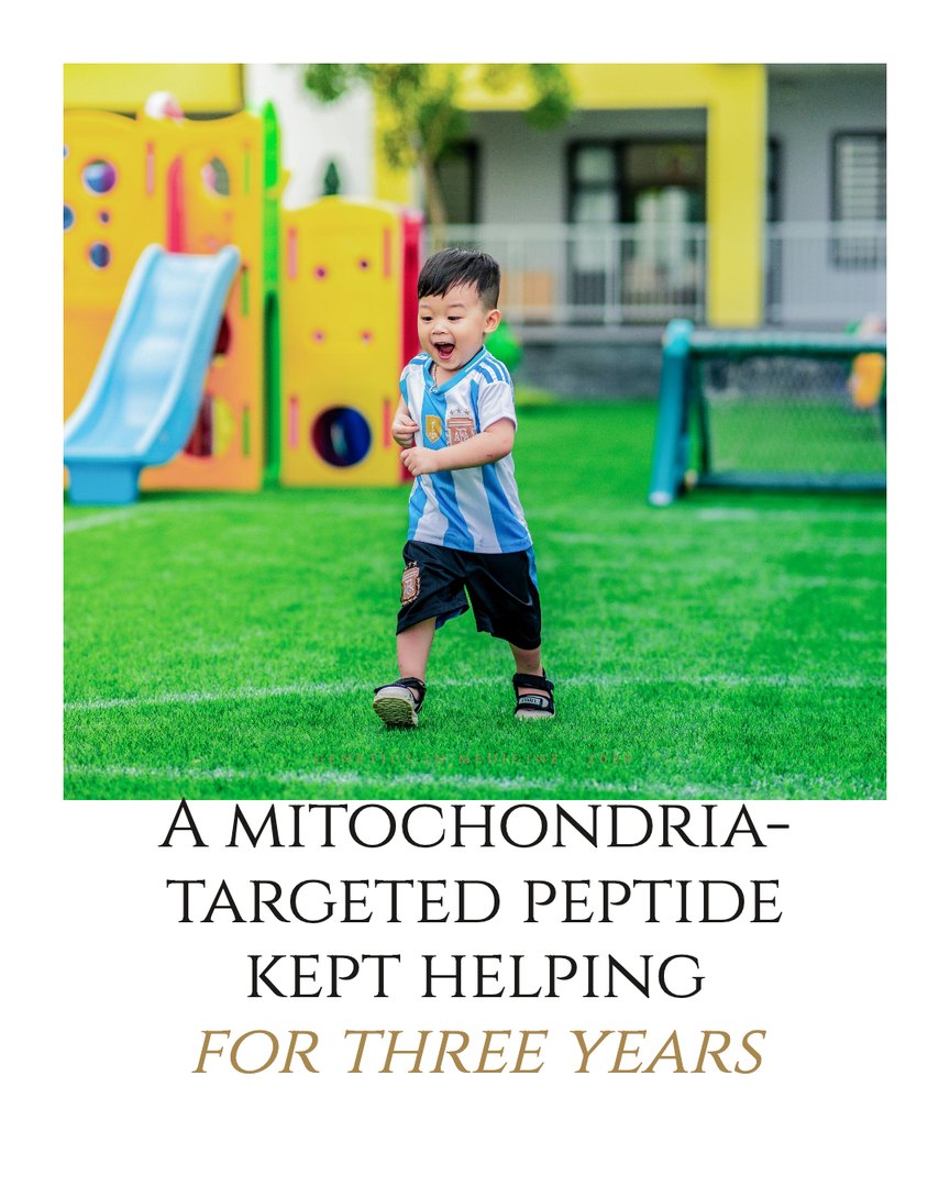 Crescent Discovery Series cover: A mitochondria-targeted peptide kept helping for three years