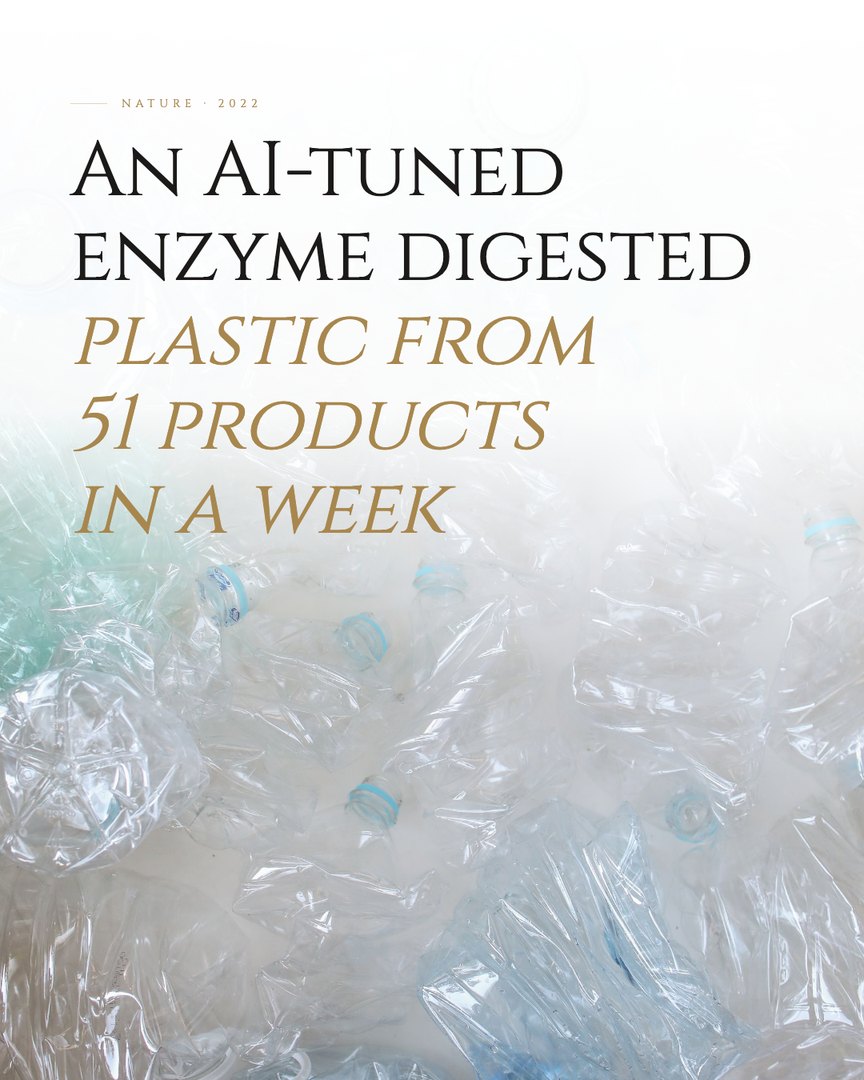 Crescent Discovery Series cover: An AI-tuned enzyme digested plastic from 51 products in a week
