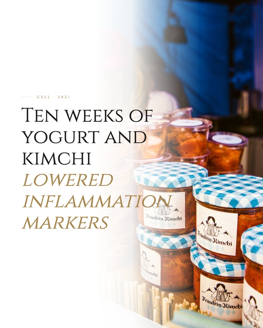 Crescent Discovery Series cover: Ten weeks of yogurt and kimchi lowered inflammation markers