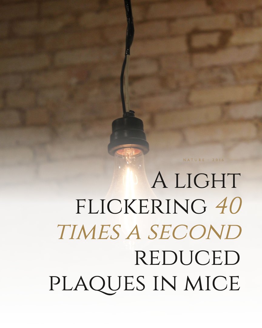 Crescent Discovery Series cover: A light flickering 40 times a second reduced plaques in mice