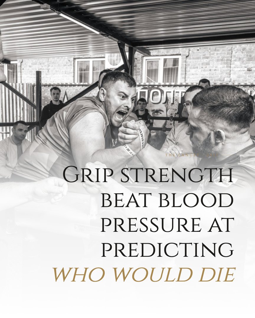 Crescent Discovery Series cover: Grip strength beat blood pressure at predicting who would die