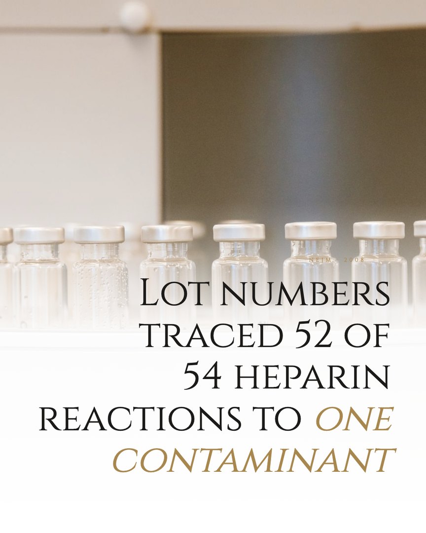 Crescent Discovery Series cover: Lot numbers traced 52 of 54 heparin reactions to one contaminant