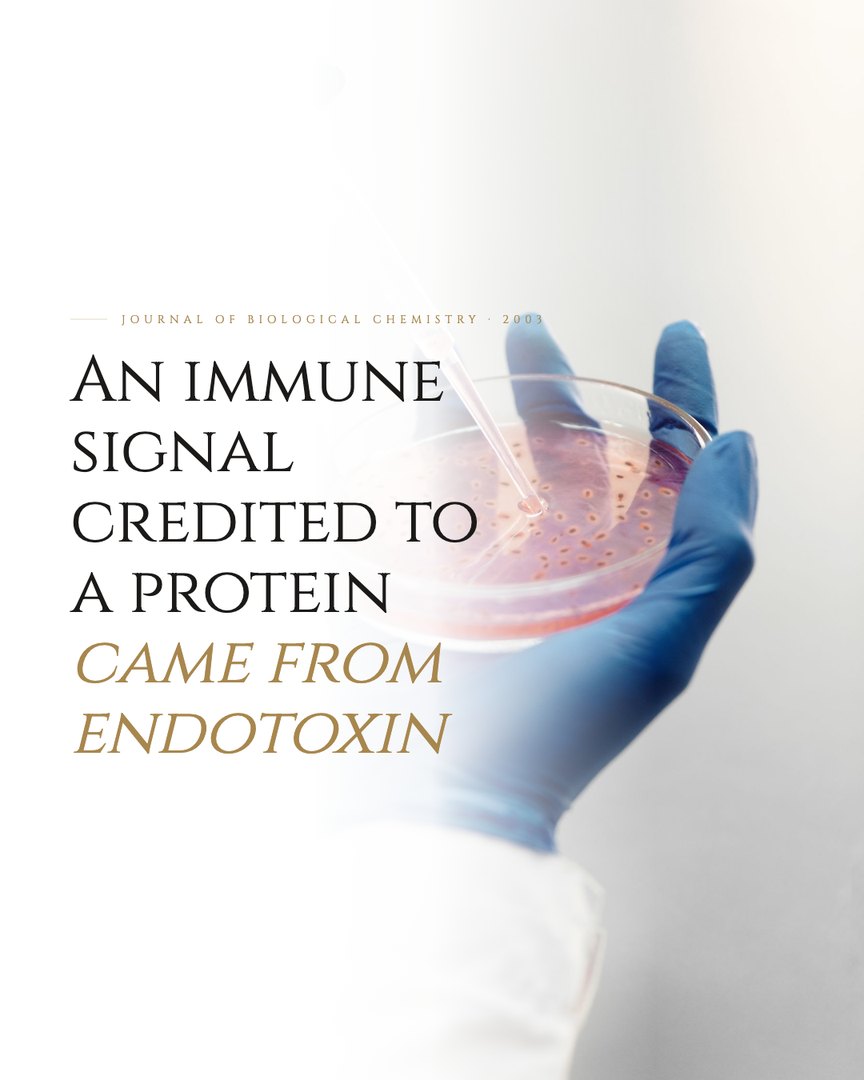 Crescent Discovery Series cover: An immune signal credited to a protein came from endotoxin