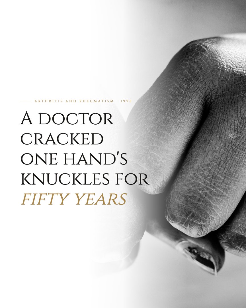Crescent Discovery Series cover: A doctor cracked one hand's knuckles for fifty years