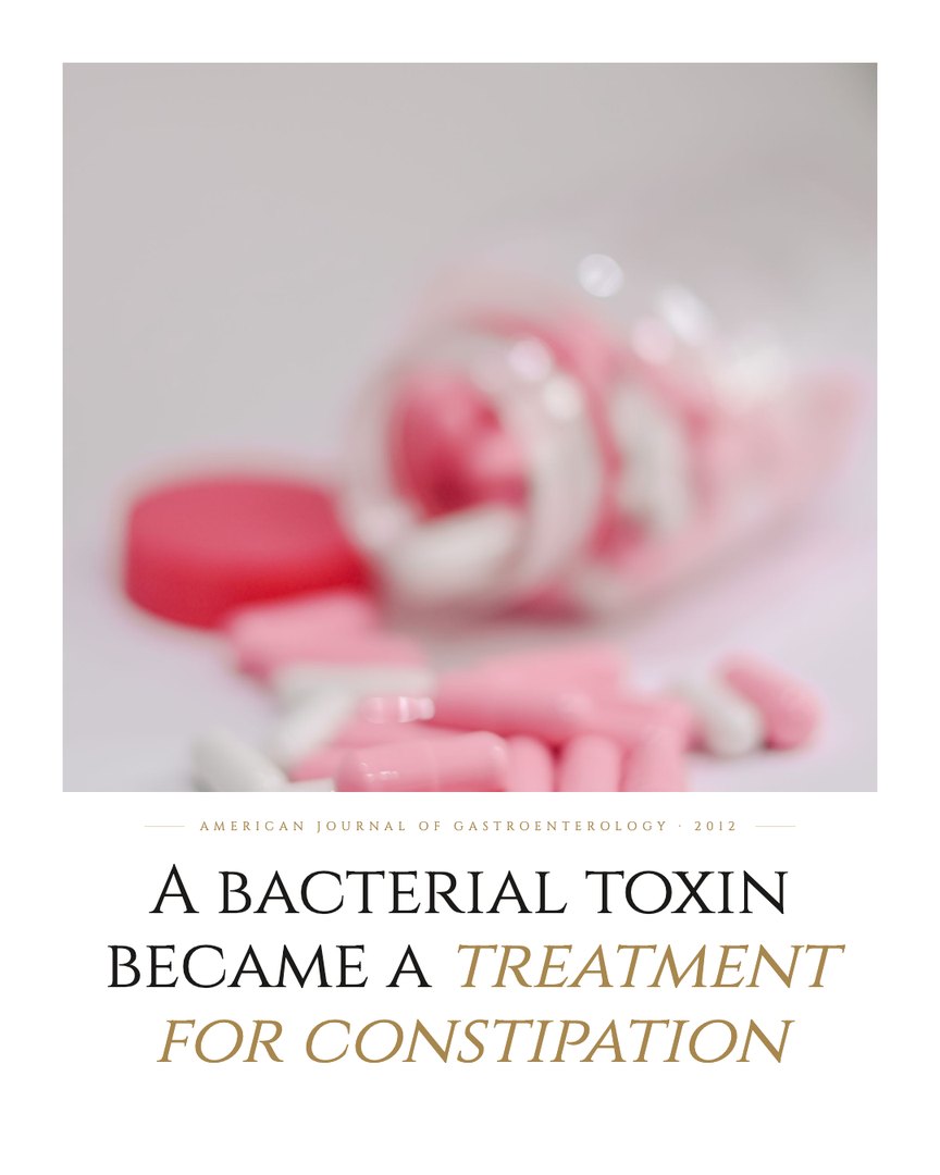 Crescent Discovery Series cover: A bacterial toxin became a treatment for constipation
