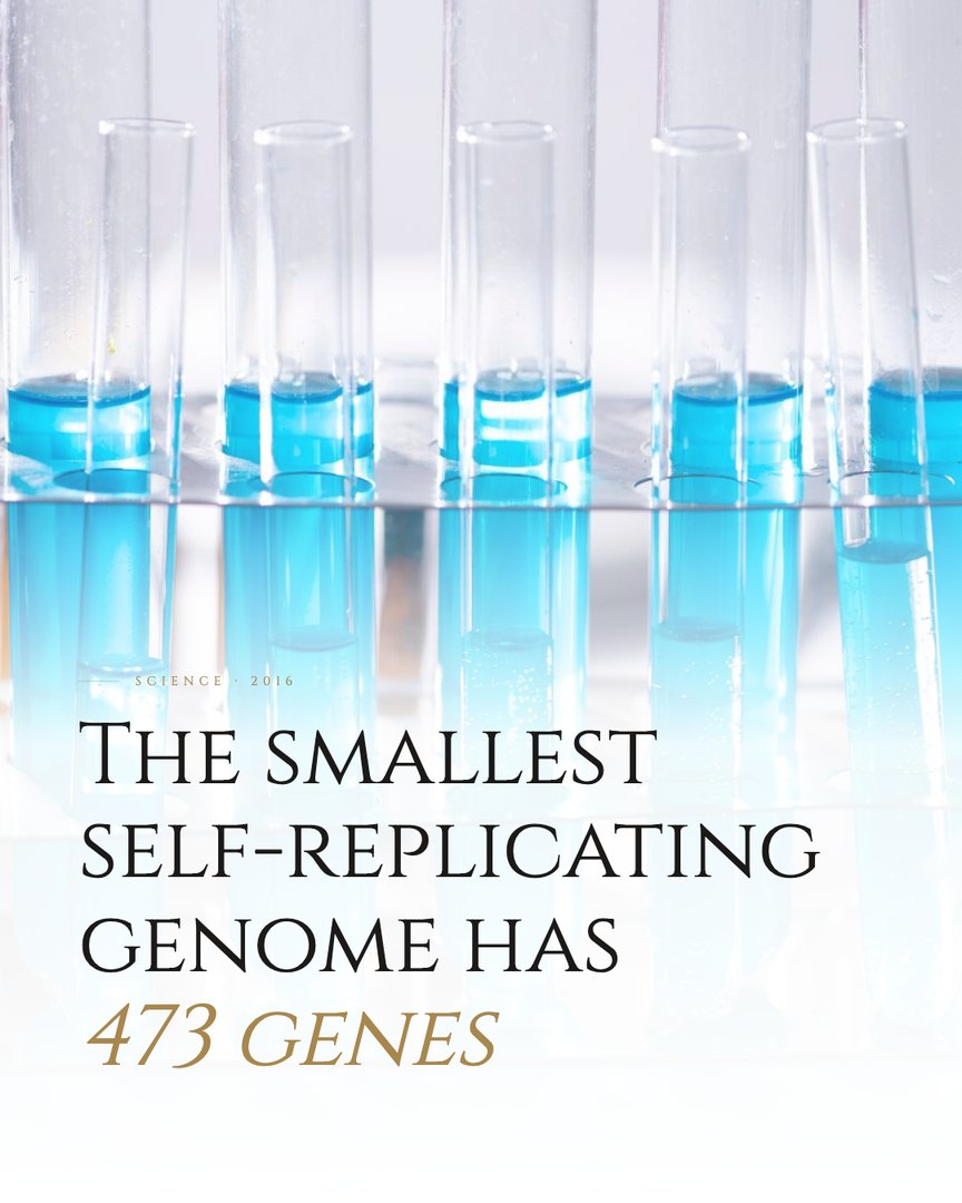 Crescent Discovery Series cover: The smallest self-replicating genome has 473 genes