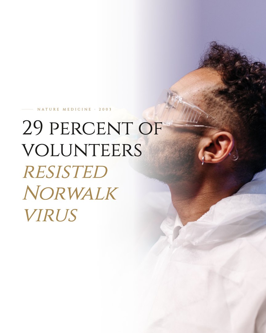 Crescent Discovery Series cover: 29 percent of volunteers resisted Norwalk virus