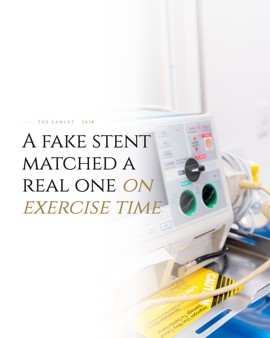 Crescent Discovery Series cover: A fake stent matched a real one on exercise time