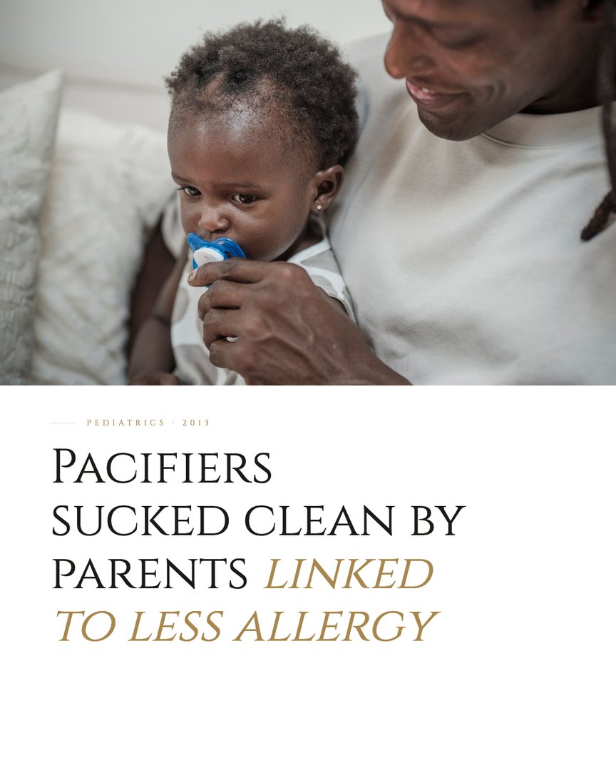 Crescent Discovery Series cover: Pacifiers sucked clean by parents linked to less allergy