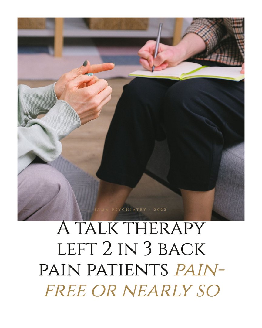 Crescent Discovery Series cover: A talk therapy left 2 in 3 back pain patients pain-free or nearly so
