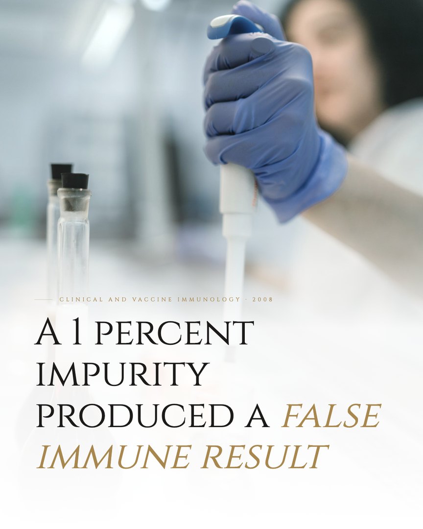 Crescent Discovery Series cover: A 1 percent impurity produced a false immune result