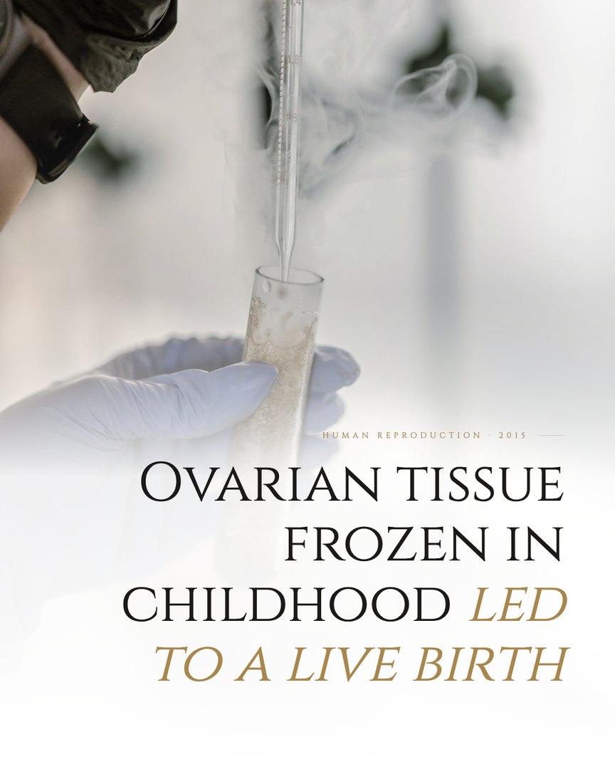Crescent Discovery Series cover: Ovarian tissue frozen in childhood led to a live birth