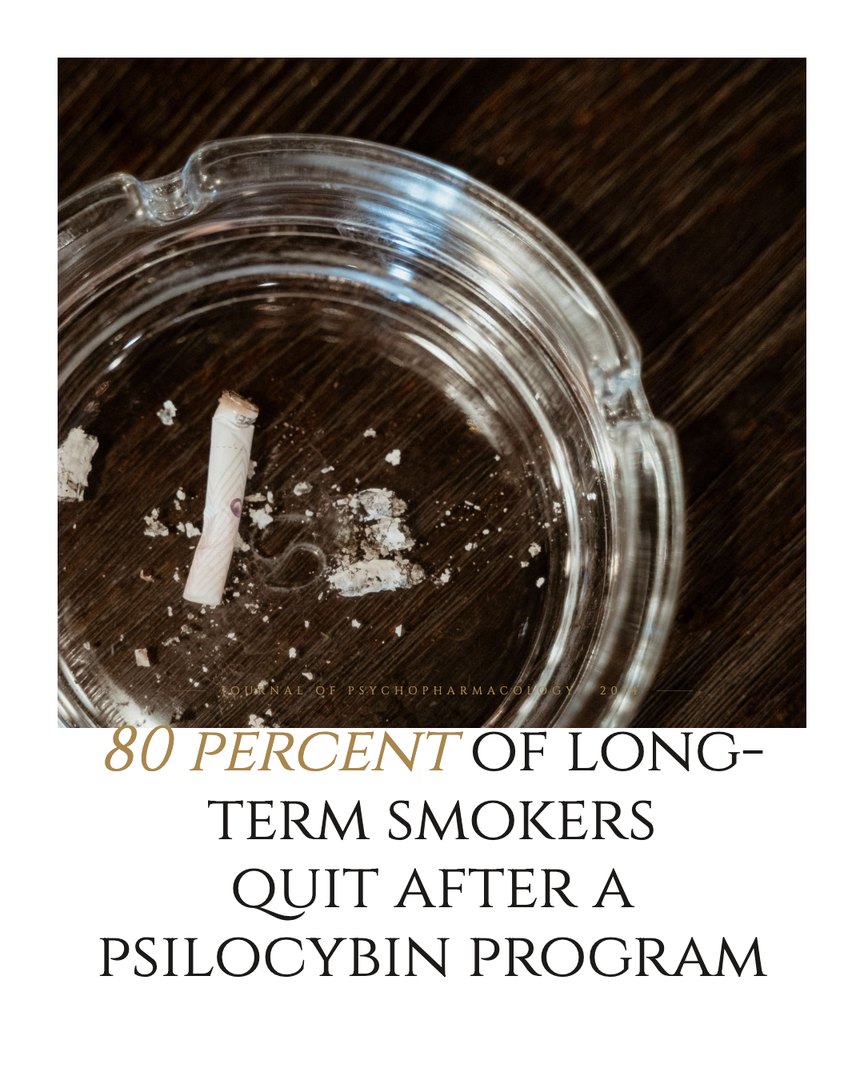 Crescent Discovery Series cover: 80 percent of long-term smokers quit after a psilocybin program