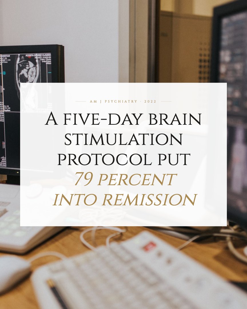 Crescent Discovery Series cover: A five-day brain stimulation protocol put 79 percent into remission