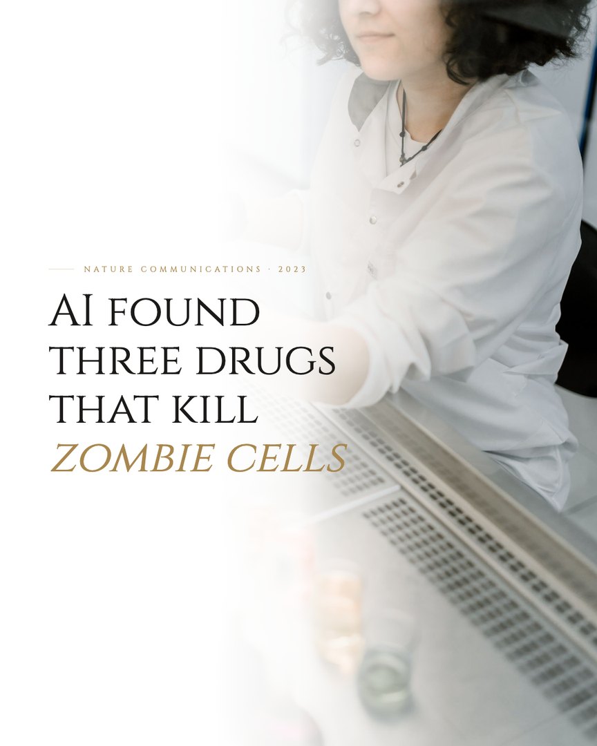 Crescent Discovery Series cover: AI found three drugs that kill zombie cells