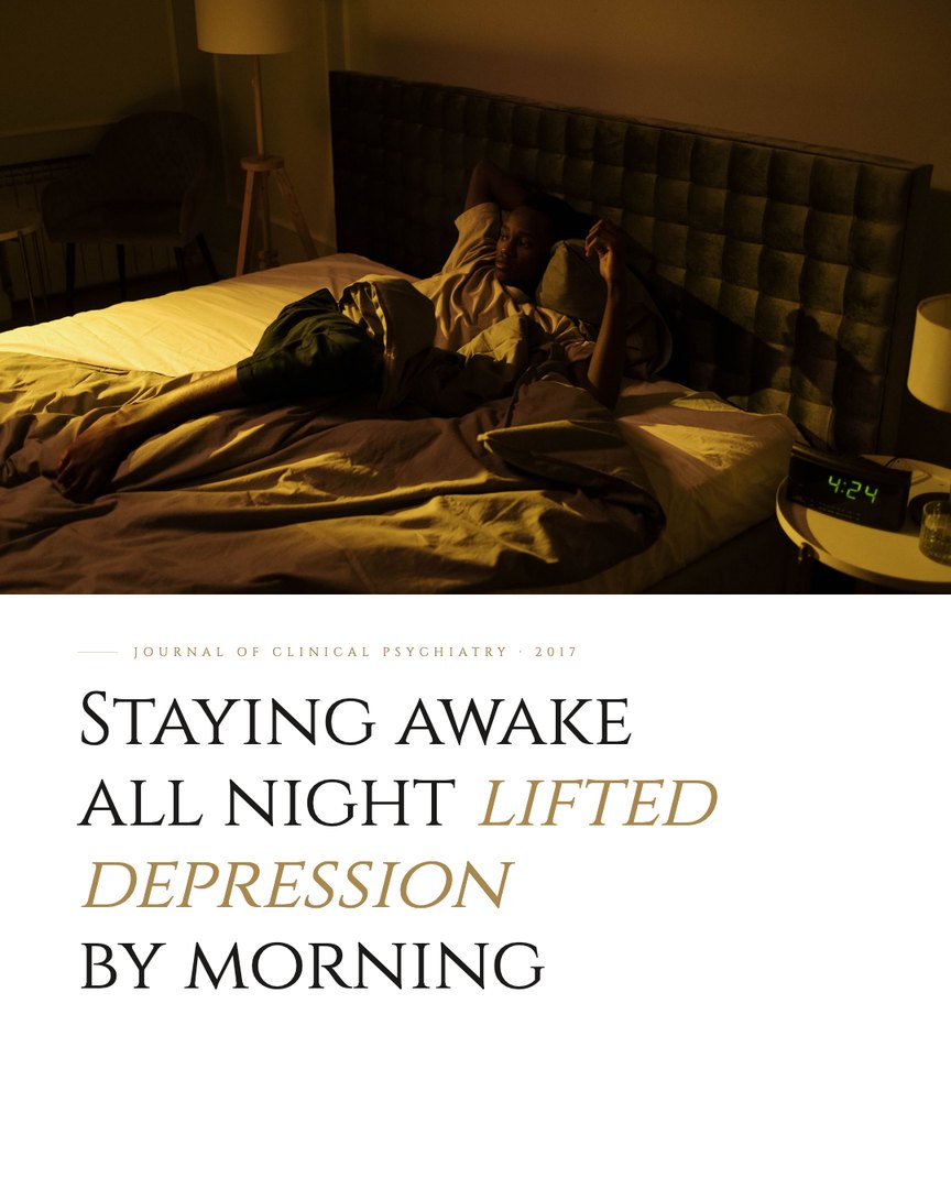 Crescent Discovery Series cover: Staying awake all night lifted depression by morning