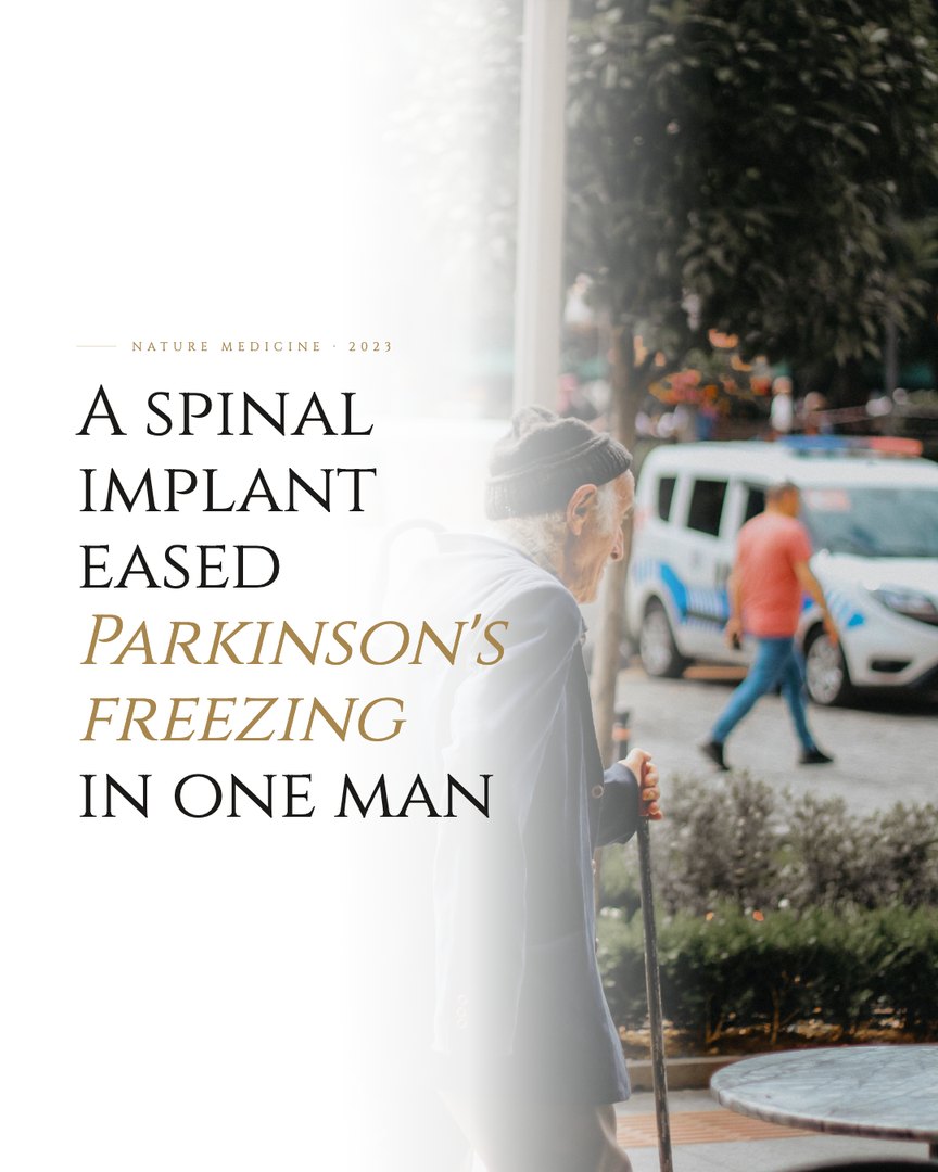 Crescent Discovery Series cover: A spinal implant eased Parkinson's freezing in one man