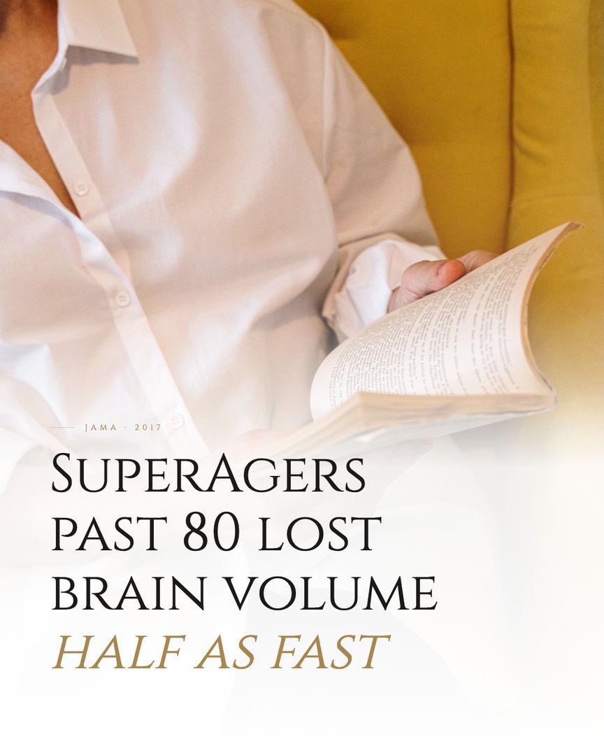 Crescent Discovery Series cover: SuperAgers past 80 lost brain volume half as fast