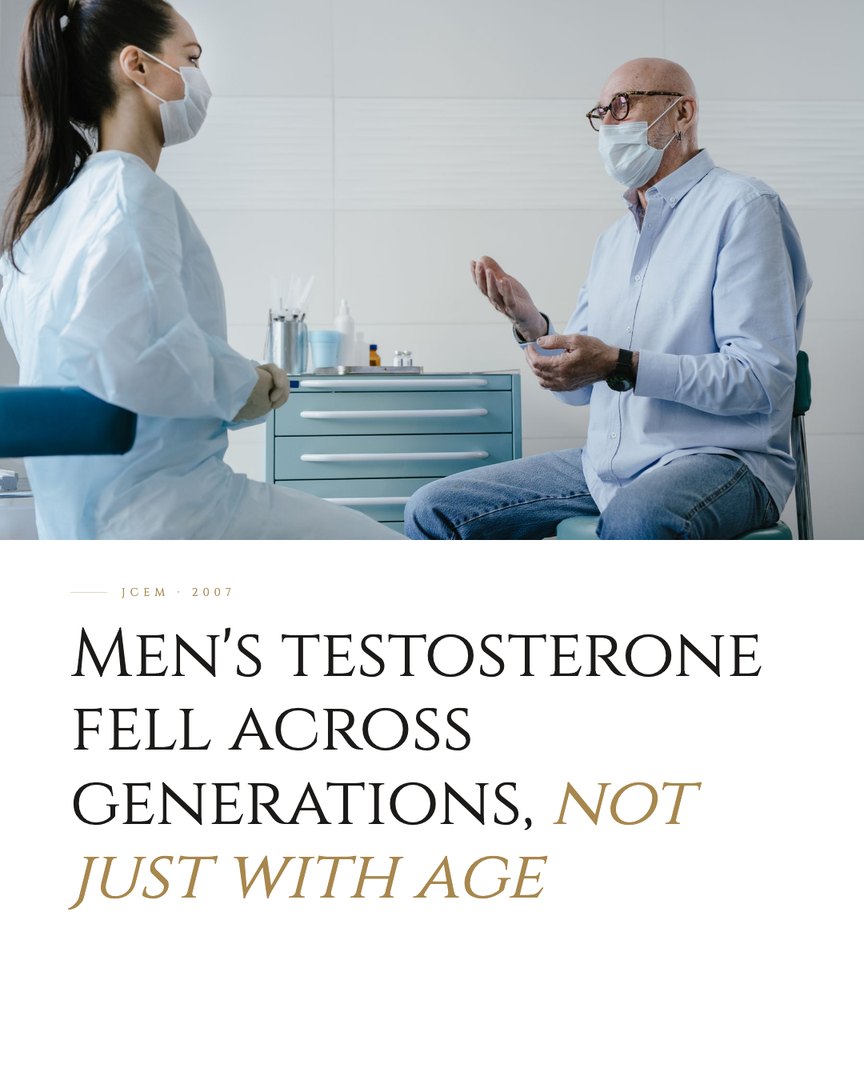 Crescent Discovery Series cover: Men's testosterone fell across generations, not just with age