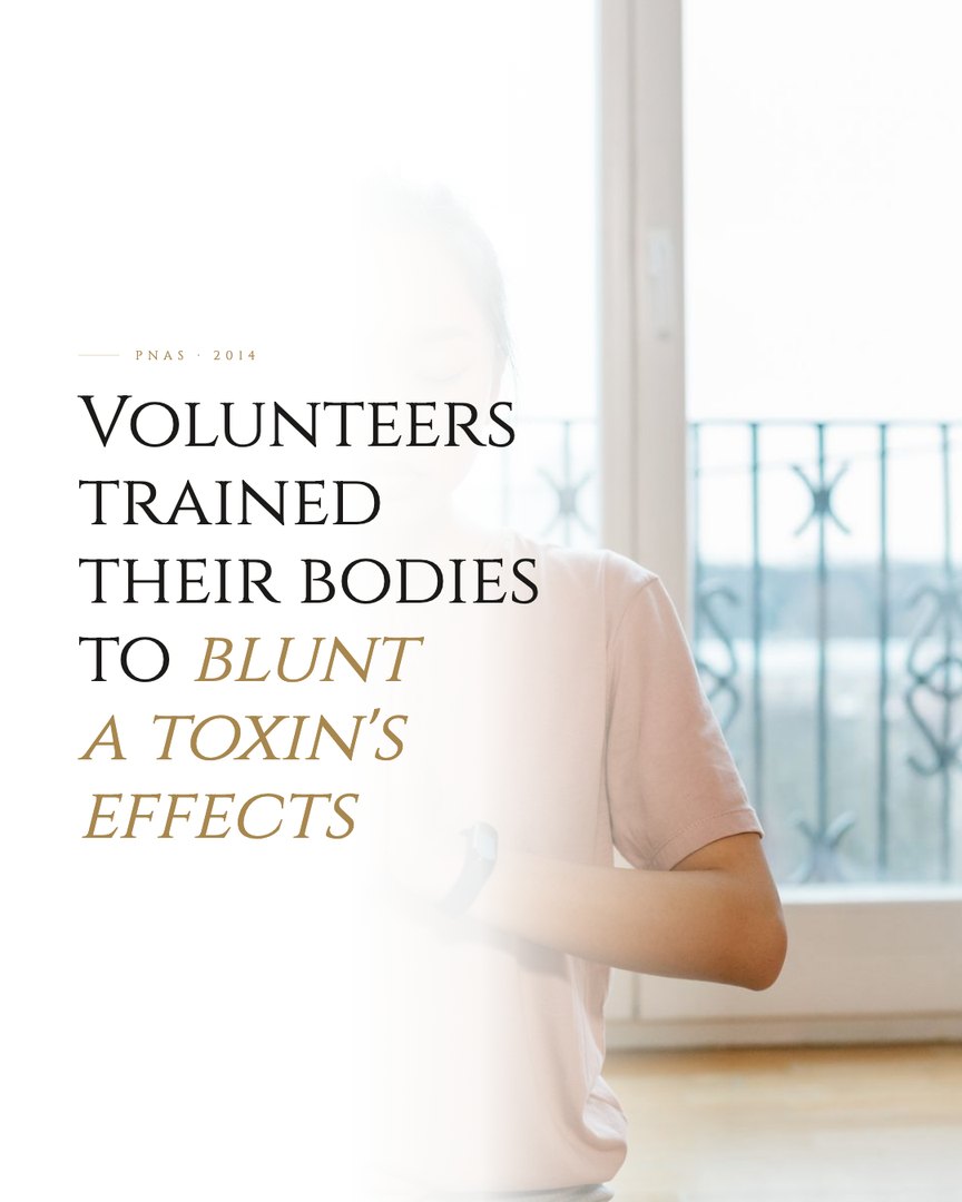 Crescent Discovery Series cover: Volunteers trained their bodies to blunt a toxin's effects